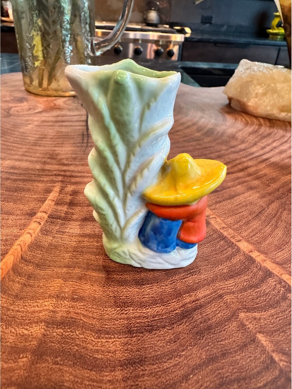Vintage Mid-Century Mexican Siesta Ceramic Bud Vase Planter - Made in Japan